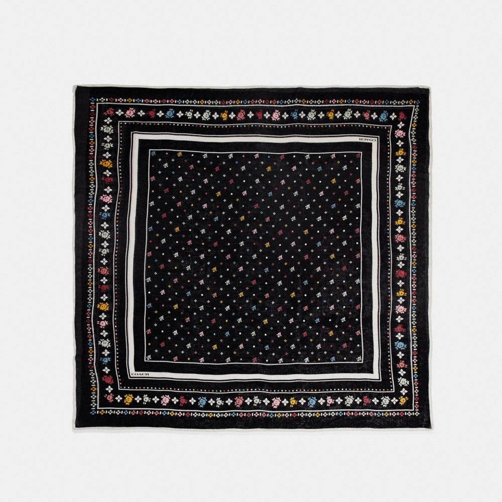 Foulard carré surdimensionné à motif bandana floral Coach