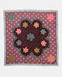 COACH®,DESERT FLOWER PATCHWORK OVERSIZED SCARF,Other,Oxblood/Dusty Rose,Front View