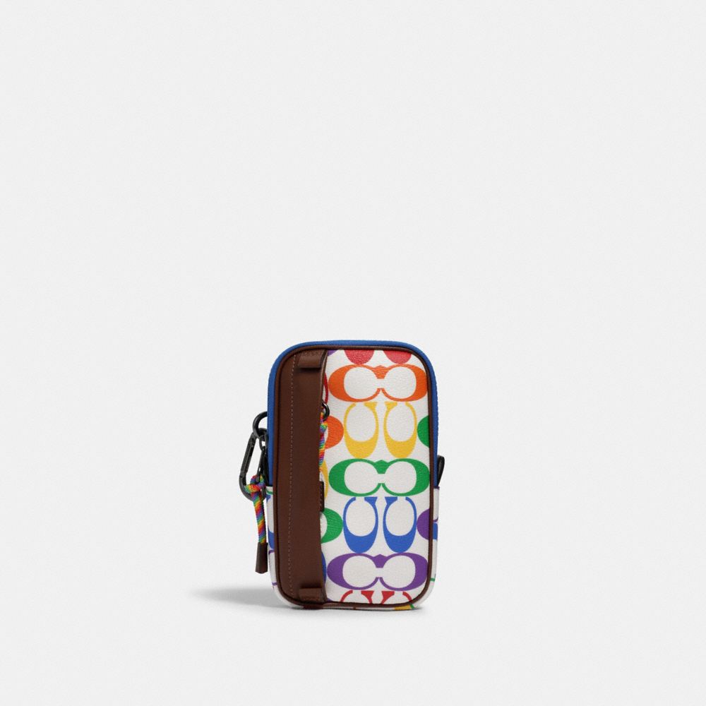 Coach Round Hybrid Pouch In Rainbow selling Signature Canvas