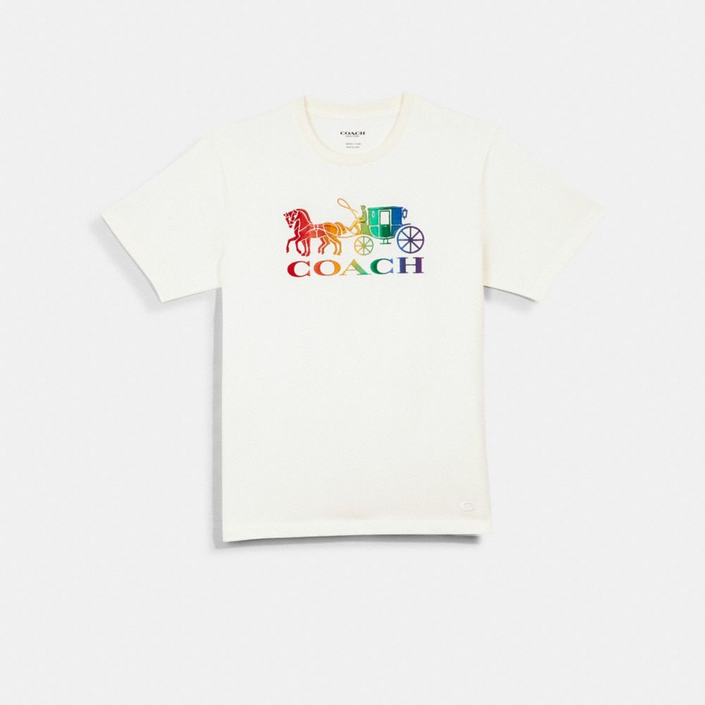 Rainbow Horse And Carriage T Shirt