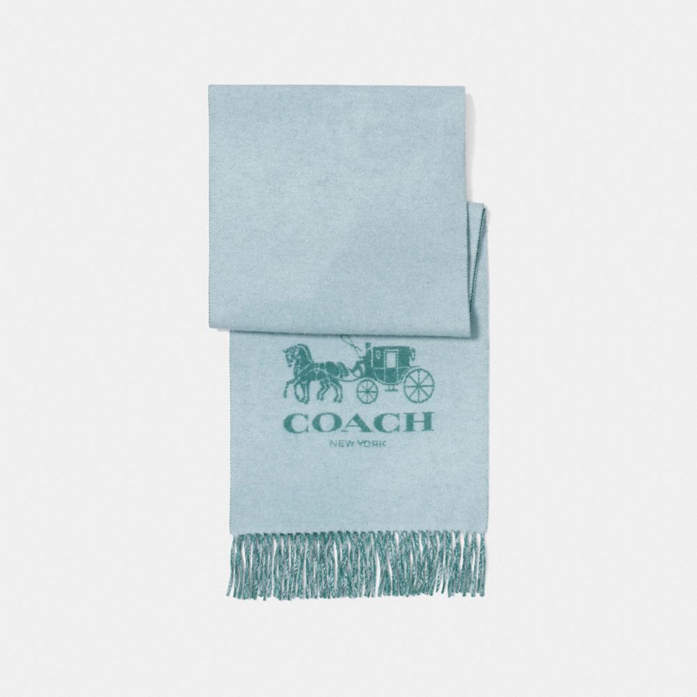 Foulard en cachemire cheval et chariot