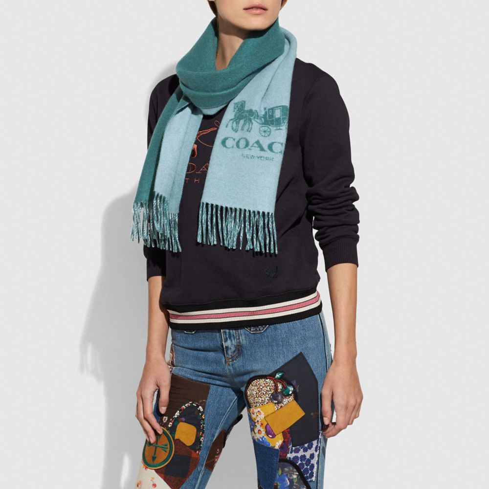 COACH® | Horse And Carriage Cashmere Muffler