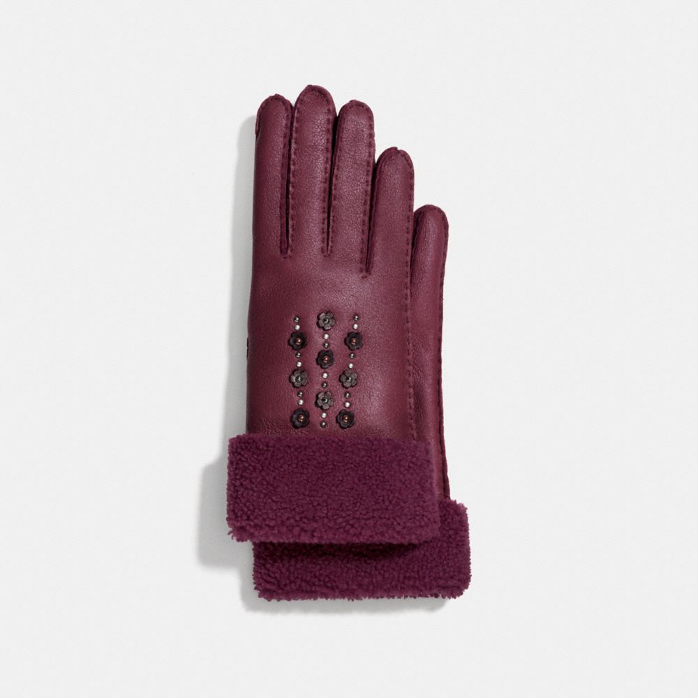 Tea Rose Embellished Gloves