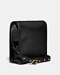 COACH®,TURNLOCK CROSSBODY,Leather,Small,Brass/Black,Angle View