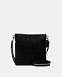 COACH®,JES SLIM CROSSBODY WITH HORSE AND CARRIAGE,Leather,Gold/Black,Front View