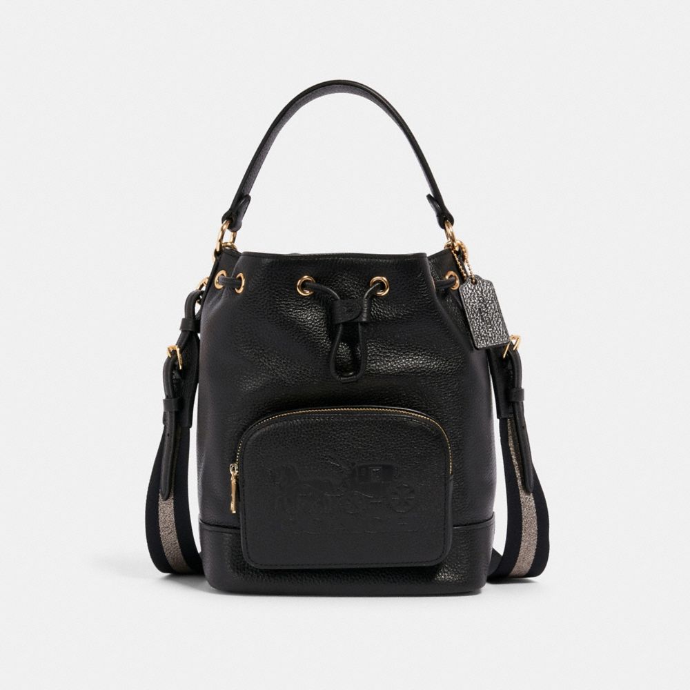 Coach jes drawstring bucket bag in colorblock with horse and carriage new arrivals