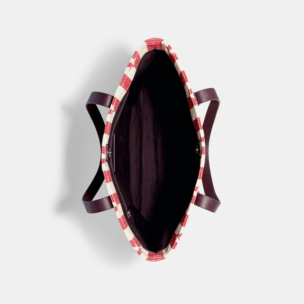 Tote With Stripe Star Print