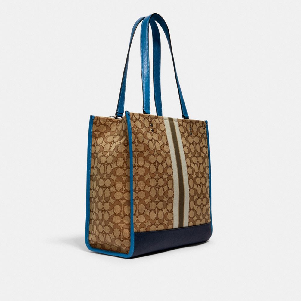 Dempsey Tote Bag In Signature Jacquard With Stripe And Coach Patch