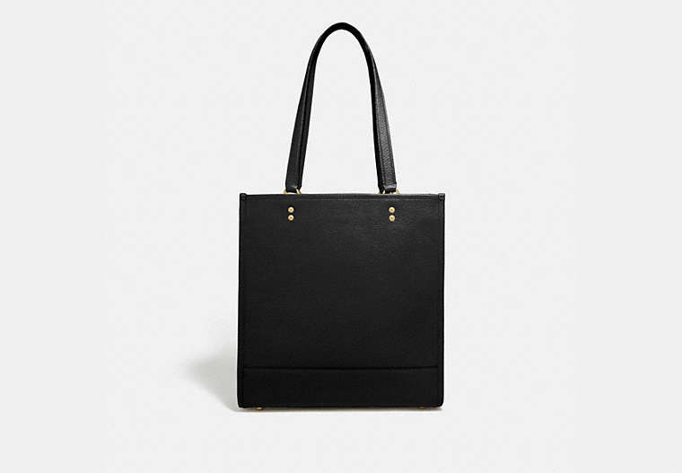 COACH®,DEMPSEY TOTE,Leather,Gold/Black,Front View