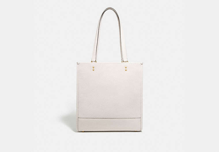COACH®,DEMPSEY TOTE BAG,Leather,Gold/Chalk,Front View image number 0