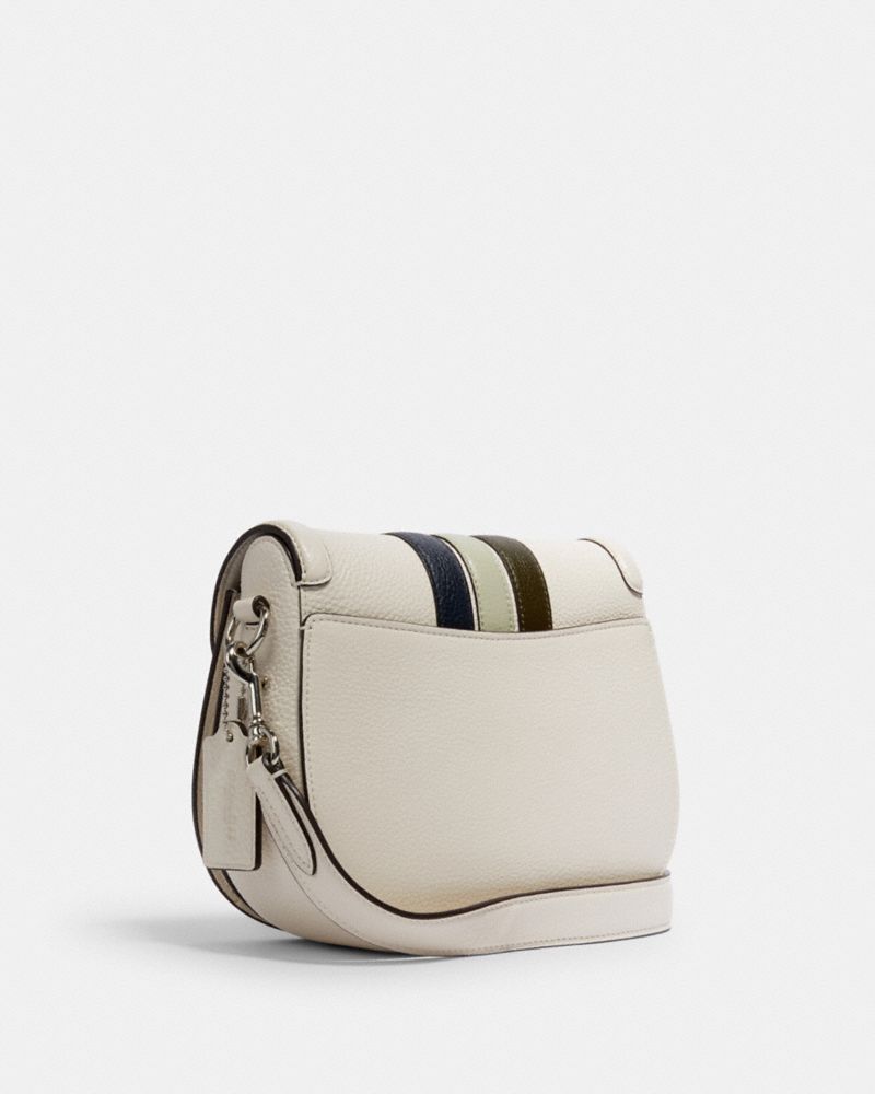 Jade Saddle Bag With Varsity Stripe