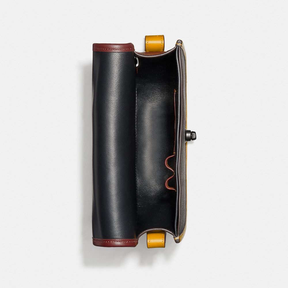 COACH®,Turnlock Saddle Crossbody In Signature Canvas,,Inside View,Top View
