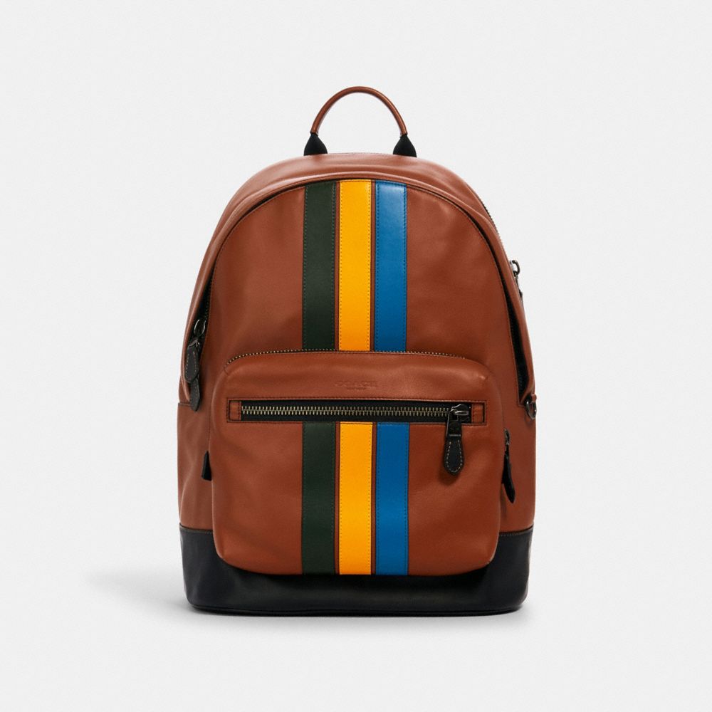 Coach varsity store stripe backpack