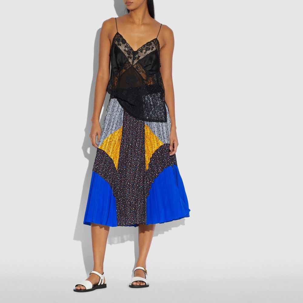 COACH®,Mix Pleated Skirt,,Scale View