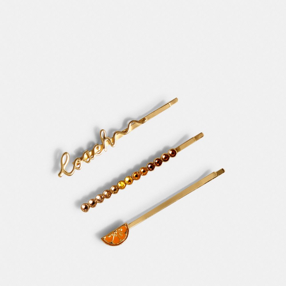 Orange Slice Hair Clip Set