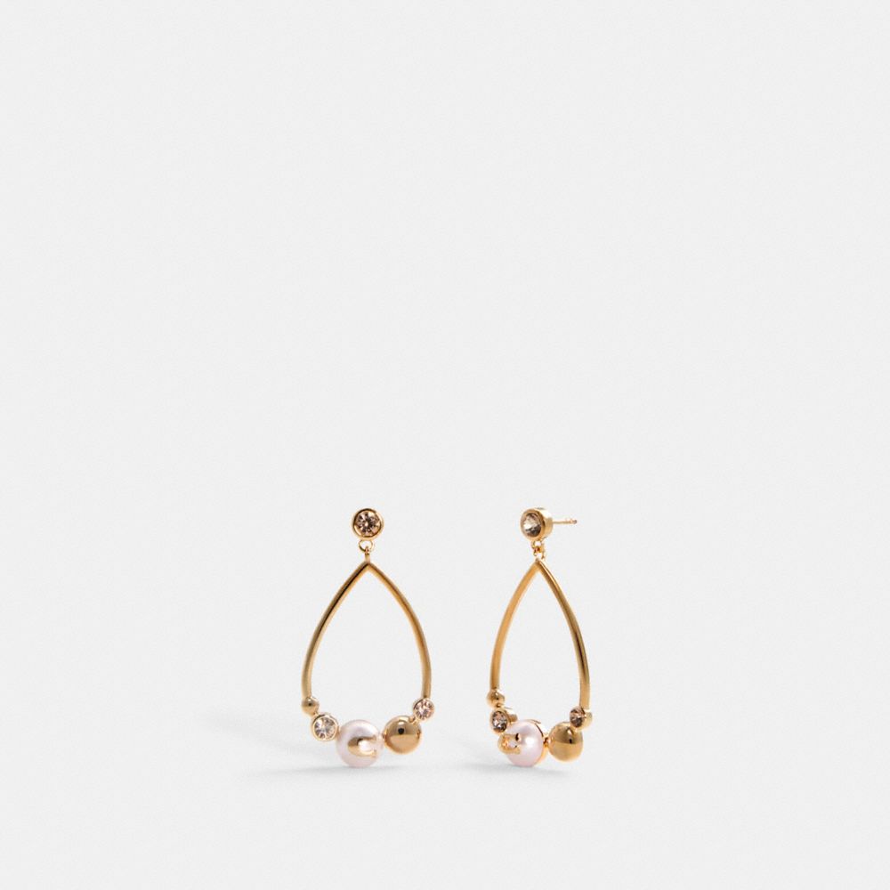 Boucles d’oreilles à pendentif perle Signature