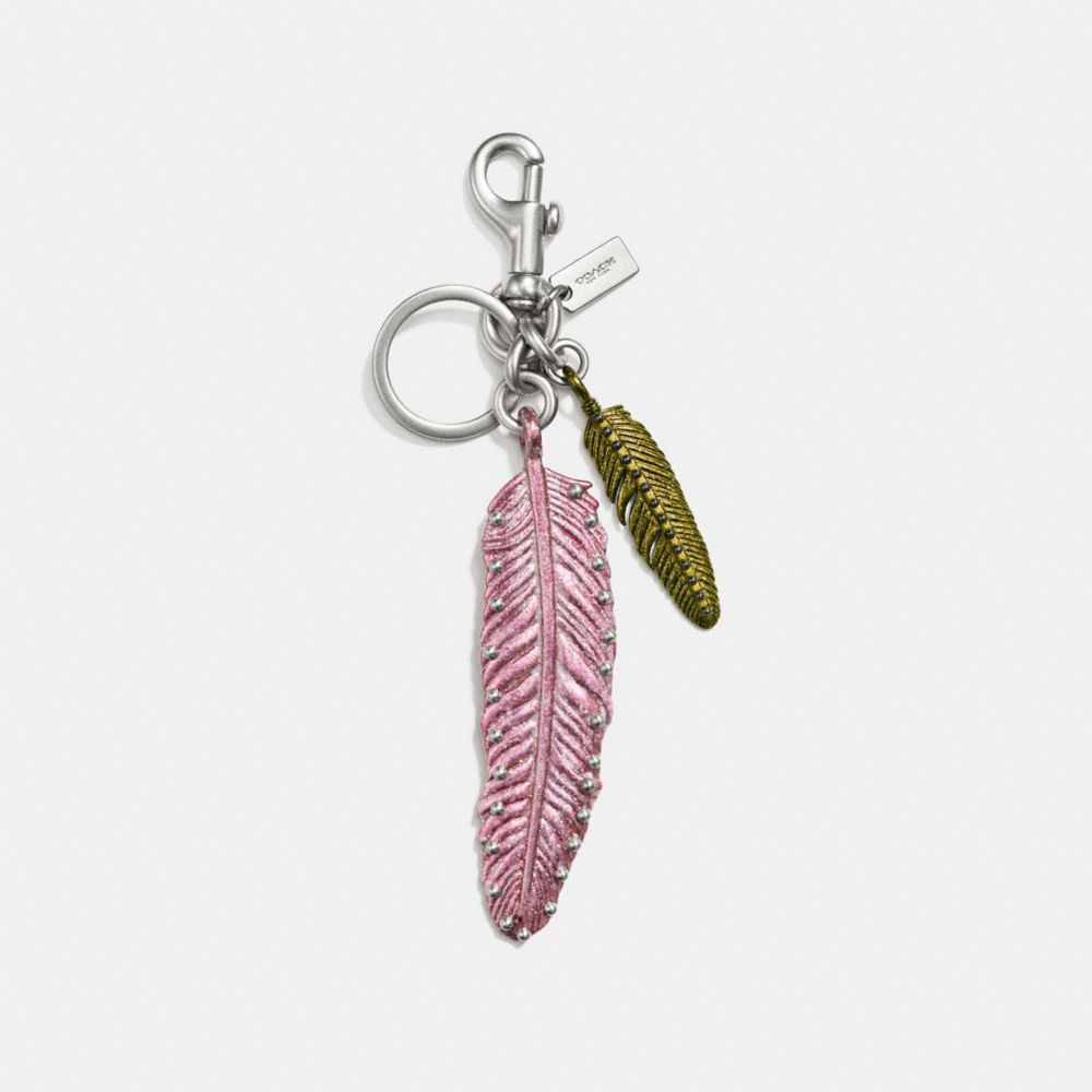 Lacquered Feathers Bag Charm COACH