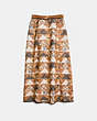 COACH®,PATCHWORK MAXI SKIRT,Mixed Material,Teak Multi,Front View