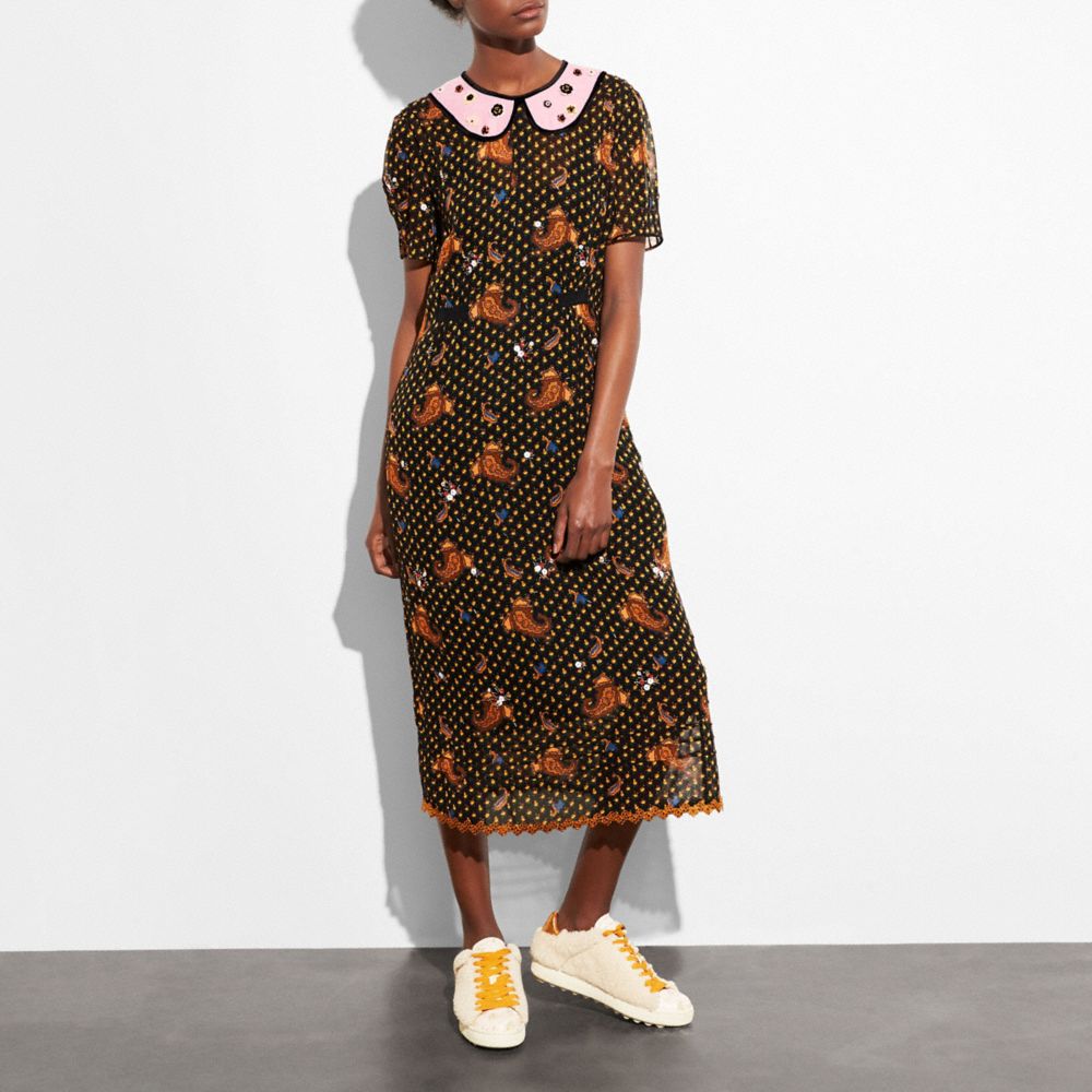 Embroidered Bouquet Dress