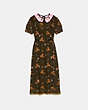 COACH®,EMBROIDERED BOUQUET DRESS,Mixed Material,Black,Scale View