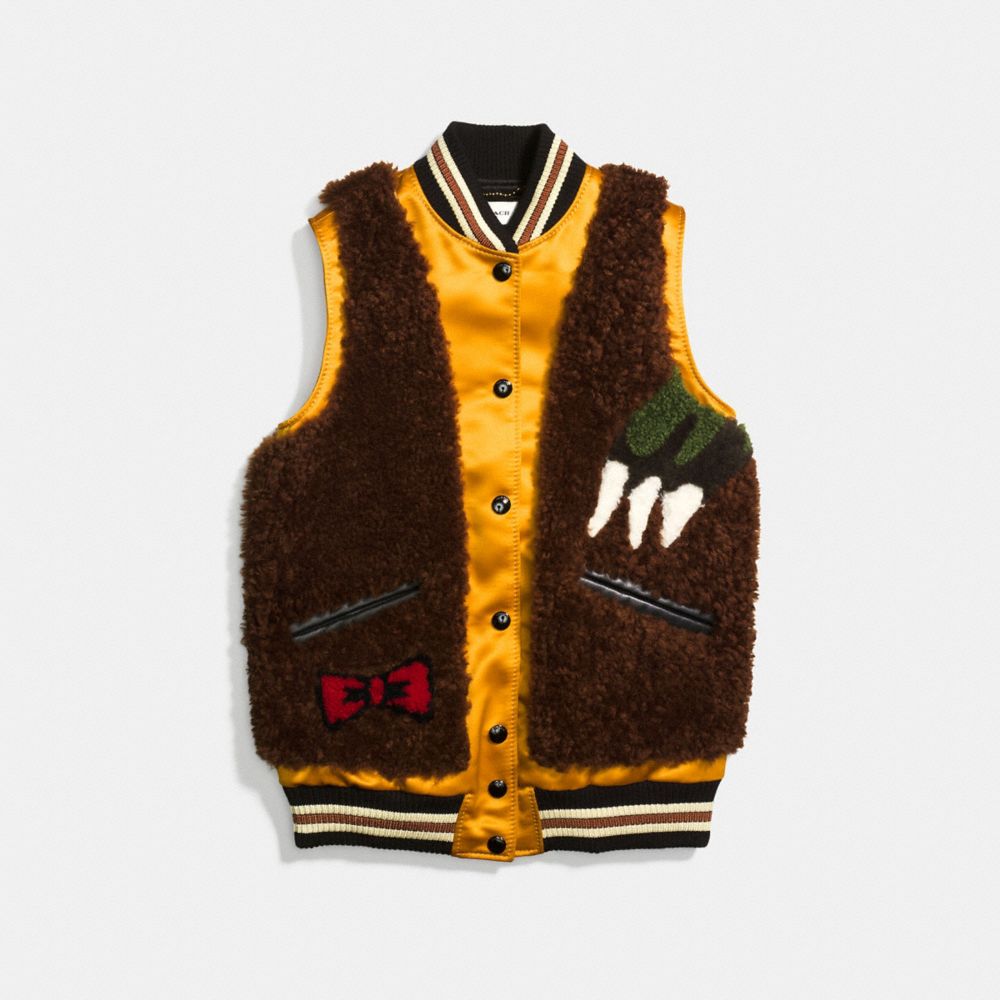 Coach shearling outlet vest