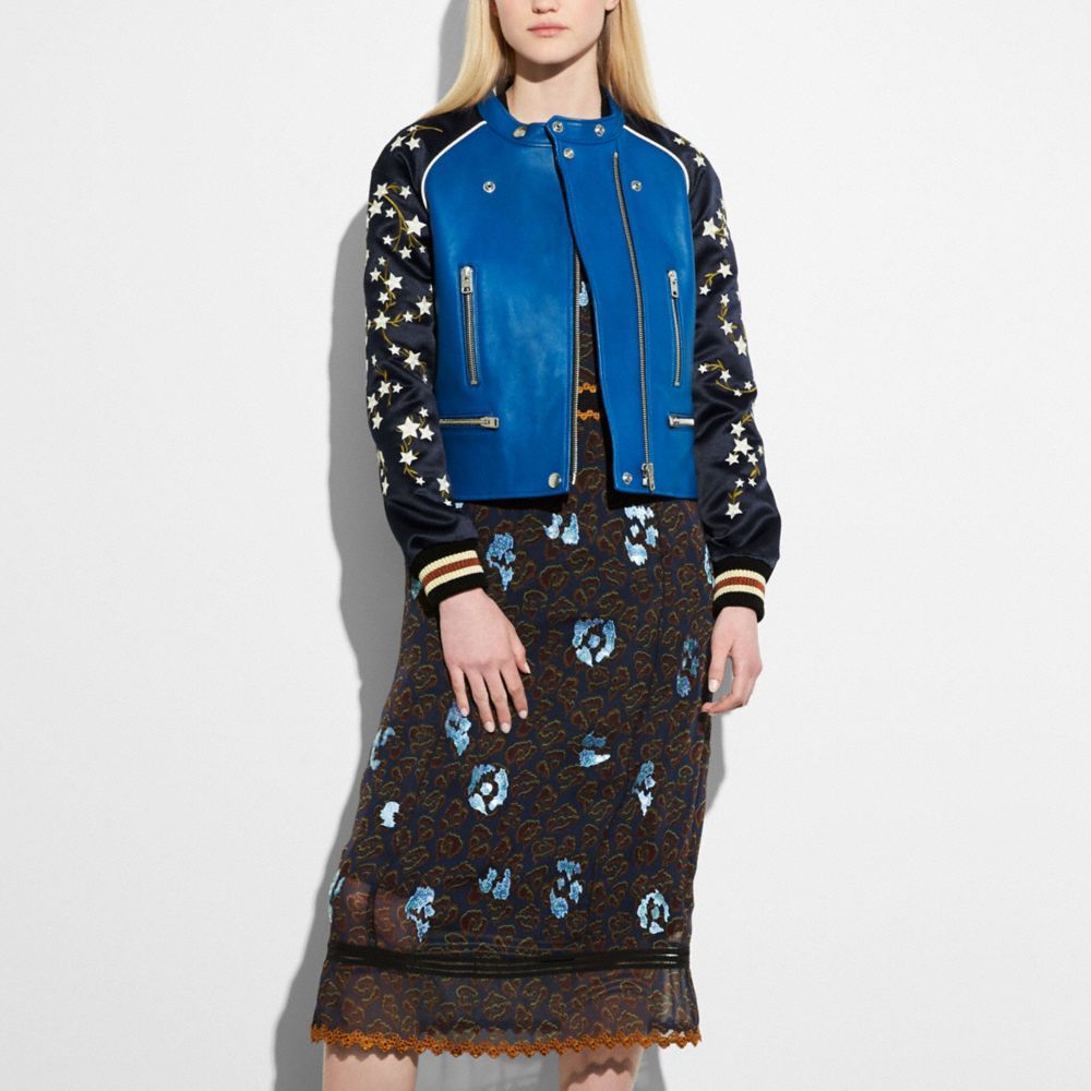 Embroidered Cityscape Souvenir Jacket