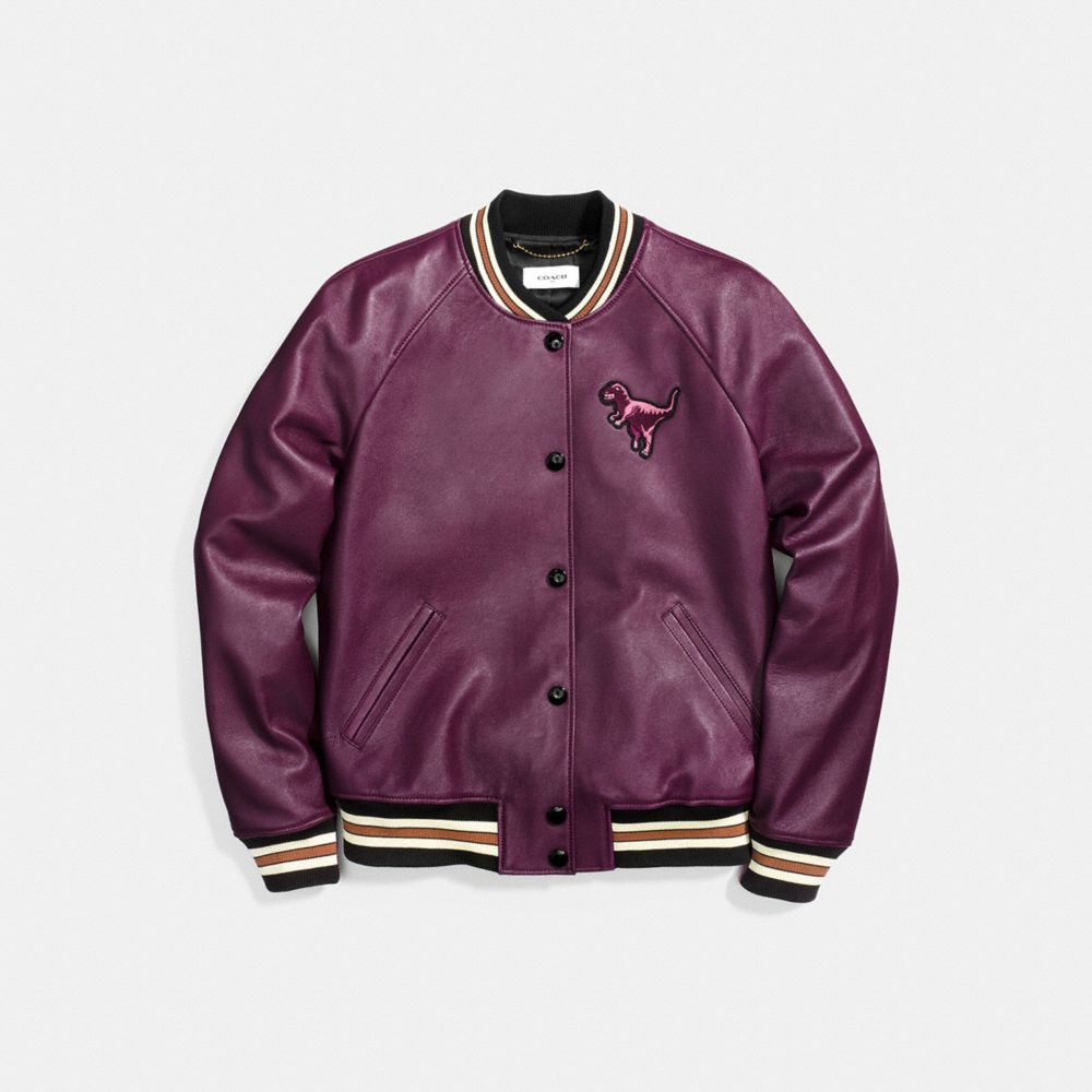 COACH®: Leather Varsity Jacket