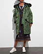COACH®,EMBELLISHED PARKA,Nylon,GREEN,Scale View