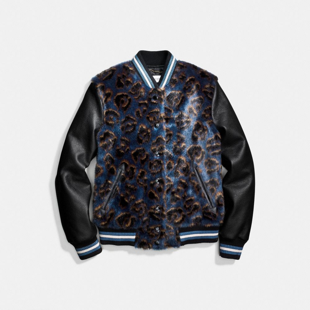 Camo Print Varsity Jacket