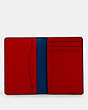 Card Wallet In Colorblock Signature Canvas With Coach Patch