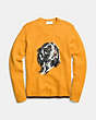 COACH®,DOG INTARSIA SWEATER,cashmere,Gold,Front View
