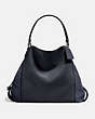 COACH®,EDIE SHOULDER BAG 42,Leather,Large,Blue,Front View