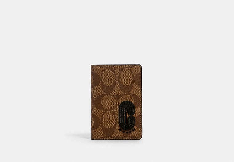 Card Wallet In Signature Canvas With Coach Patch