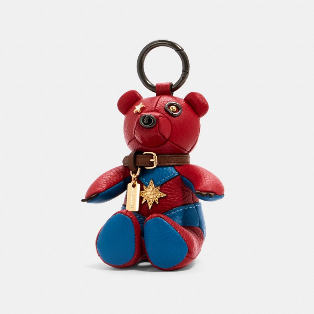 $148 NEW Coach Authentic Bear Bag Charm in Signature Canvas