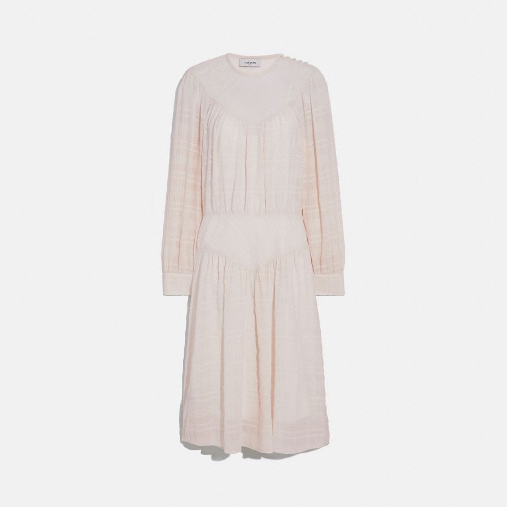 COACH®,Plaid Yoke Dress,,Front View
