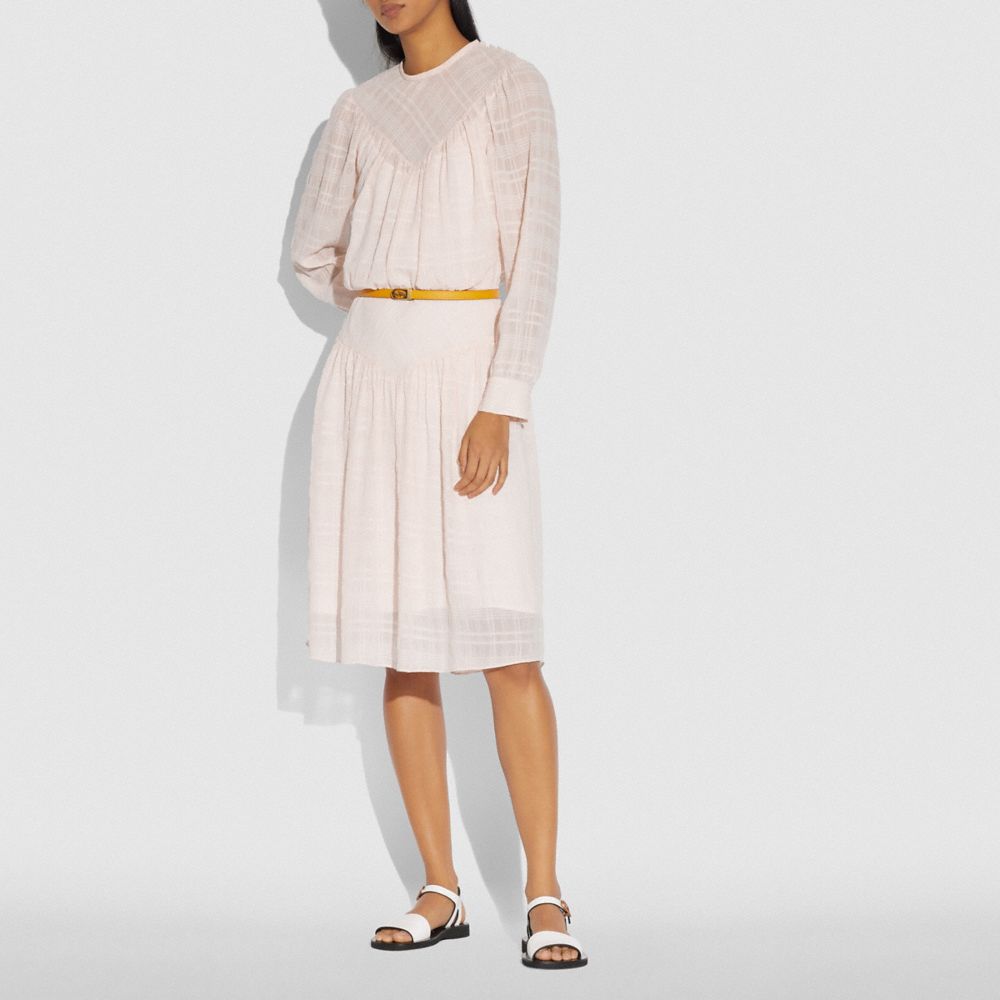 COACH®,Plaid Yoke Dress,,Scale View