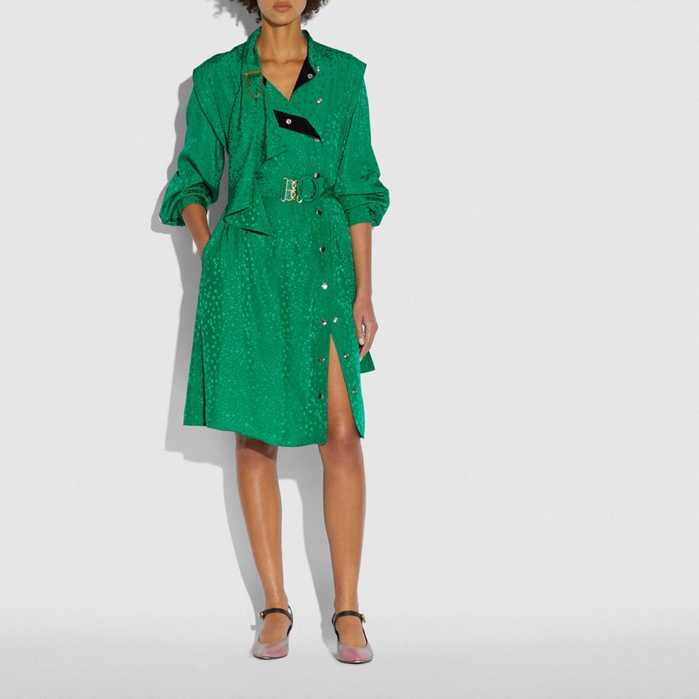 COACH®,Architectural Drape Belted Dress,,Scale View