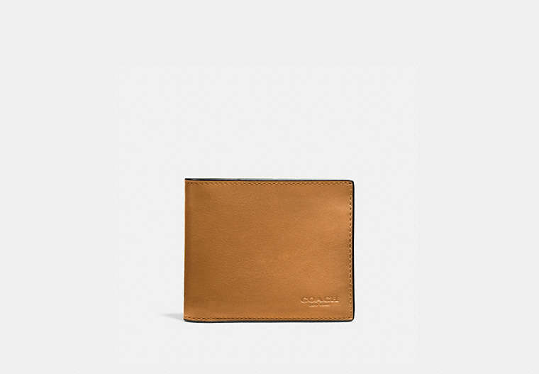 COACH®,3-IN-1 WALLET,Leather,CARAMEL,Front View