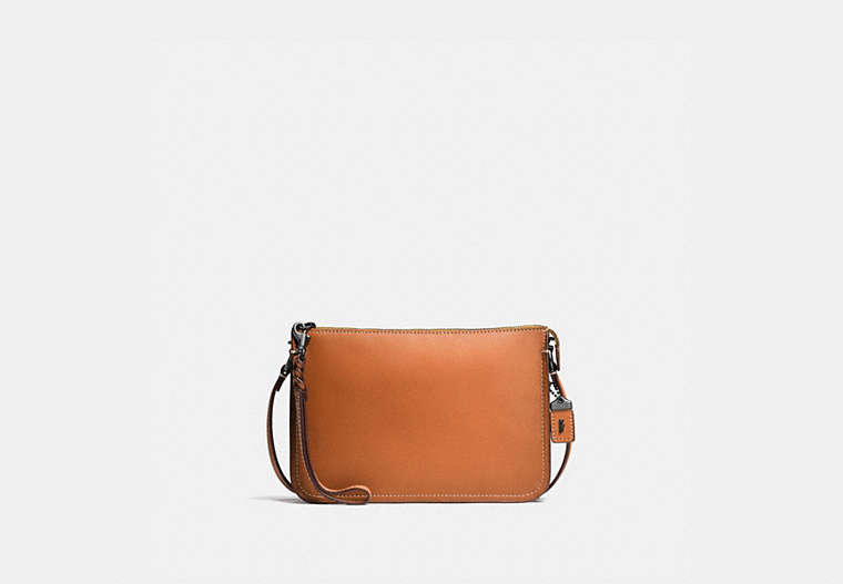 COACH®,SOHO CROSSBODY,Leather,Mini,BP/Gifting Orange,Front View