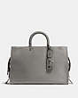 COACH®,ROGUE 39,Leather,X-Large,Black Copper/Heather Grey,Front View