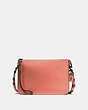COACH®,SOHO CROSSBODY WITH TEA ROSE,Leather,Mini,Black Copper/Melon,Front View