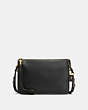 COACH®,SOHO CROSSBODY WITH TEA ROSE,Leather,Mini,Brass/Black,Front View