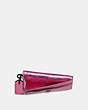 COACH®,CARD POUCH,Leather,Mini,Gunmetal/Bright Pink,Inside View,Top View