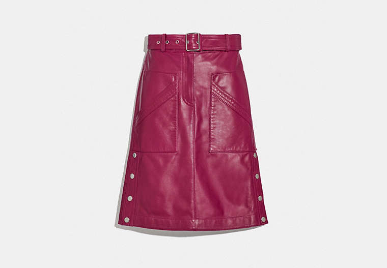 Satin Leather Skirt