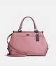 COACH®,GRACE BAG,Leather,Large,Dark Gunmetal/Dusty Rose,Front View