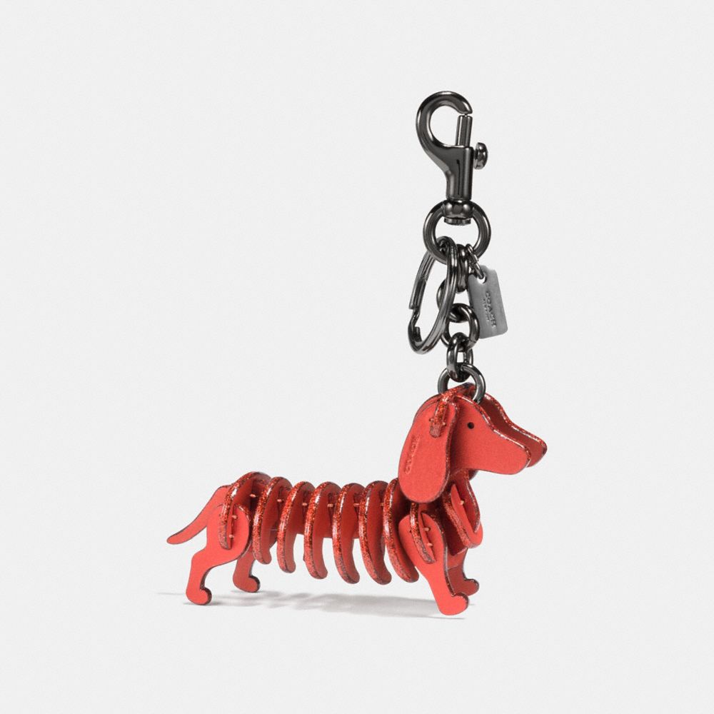 COACH®,Small Dog Bag Charm,,Front View