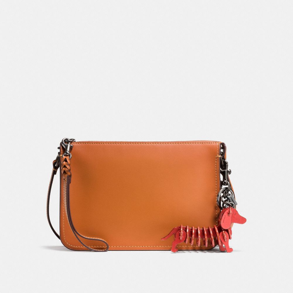 COACH®,Small Dog Bag Charm,,Angle View