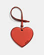 COACH®,HEART ORNAMENT,Leather,Metallic Brick,Front View