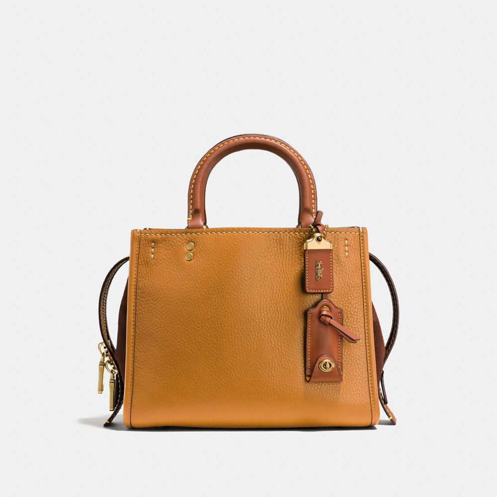 COACH®,ROGUE 25,Leather,Medium,OL/Bamboo,Front View