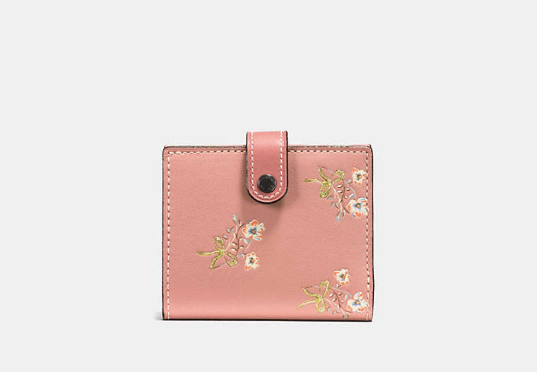 Small Trifold Wallet With Floral Bow Print